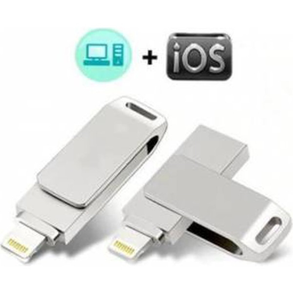 Vothoon Iphone Uyumlu Flash Bellek 128 GB Otg Telefon Veri Aktarma ve Depolama 6 6s 7 7s 8 x Plus Xr Xs Max - Gri Metal Flash Bellekler Fiyatı