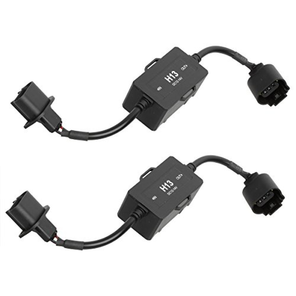 Vouke H13 LED Headlight Canbus Wiring Kit,Error Free Anti Flicker Resistor Canceler Decoder,Plug'N'Play - Pack of 2