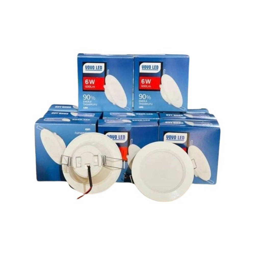 Vovo 6 Watt 6W LED Spot Lamba Beyaz Kasa Beyaz Işık Tak Çalıştır Model Spot Fiyatı