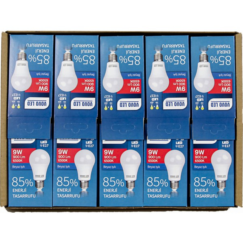 Vovo LED Ampul 9W 10'lu Led Aydınlatmalar Fiyatı