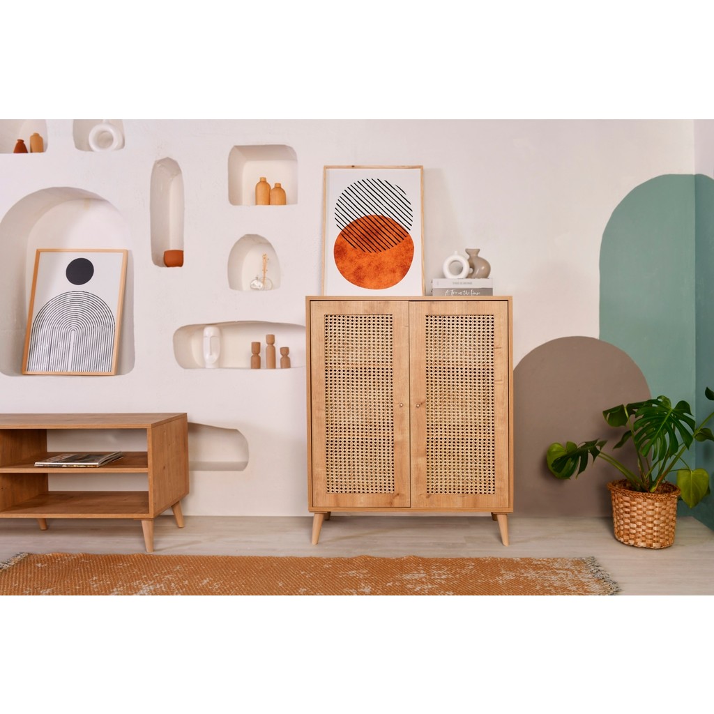 Vow Home Living Calvin Büfe, Hazeran - Meşe Diğer Fiyatı