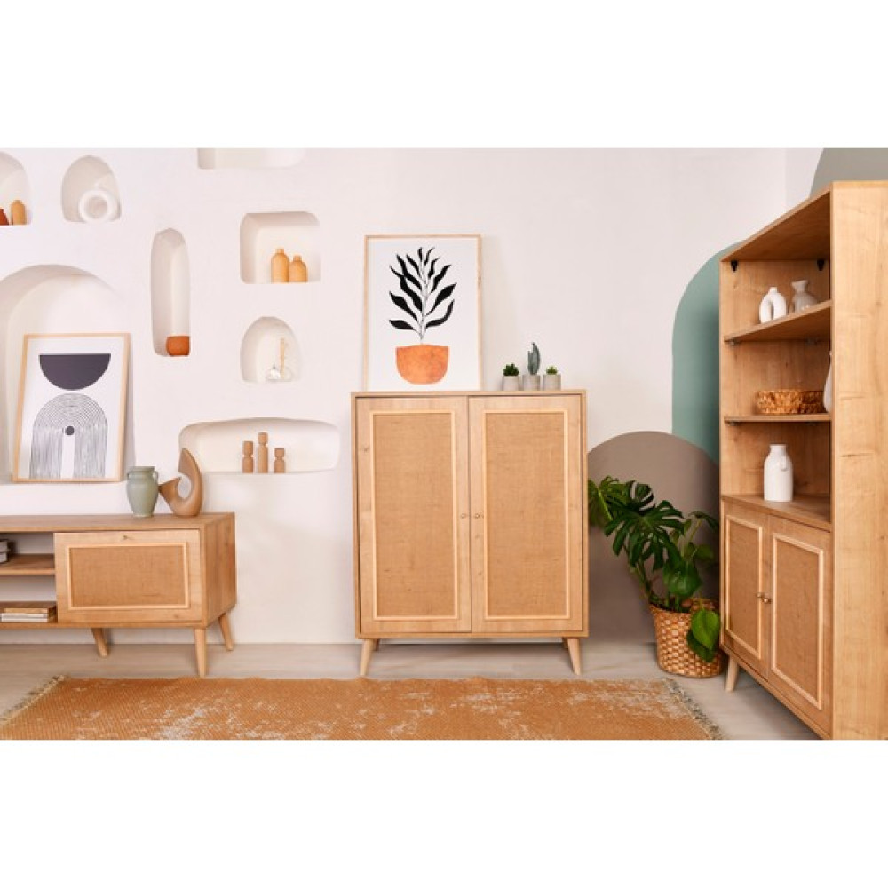 Vow Home Living Calvin Büfe, Jüt - Meşe Gardrop & Dolap Fiyatı