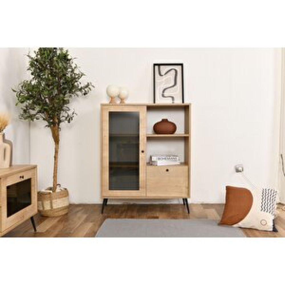 Vow Home Living Calvin Çok Amaçlı Dolap Cam Kapak Detaylı Konsol Mobilya Fiyatı