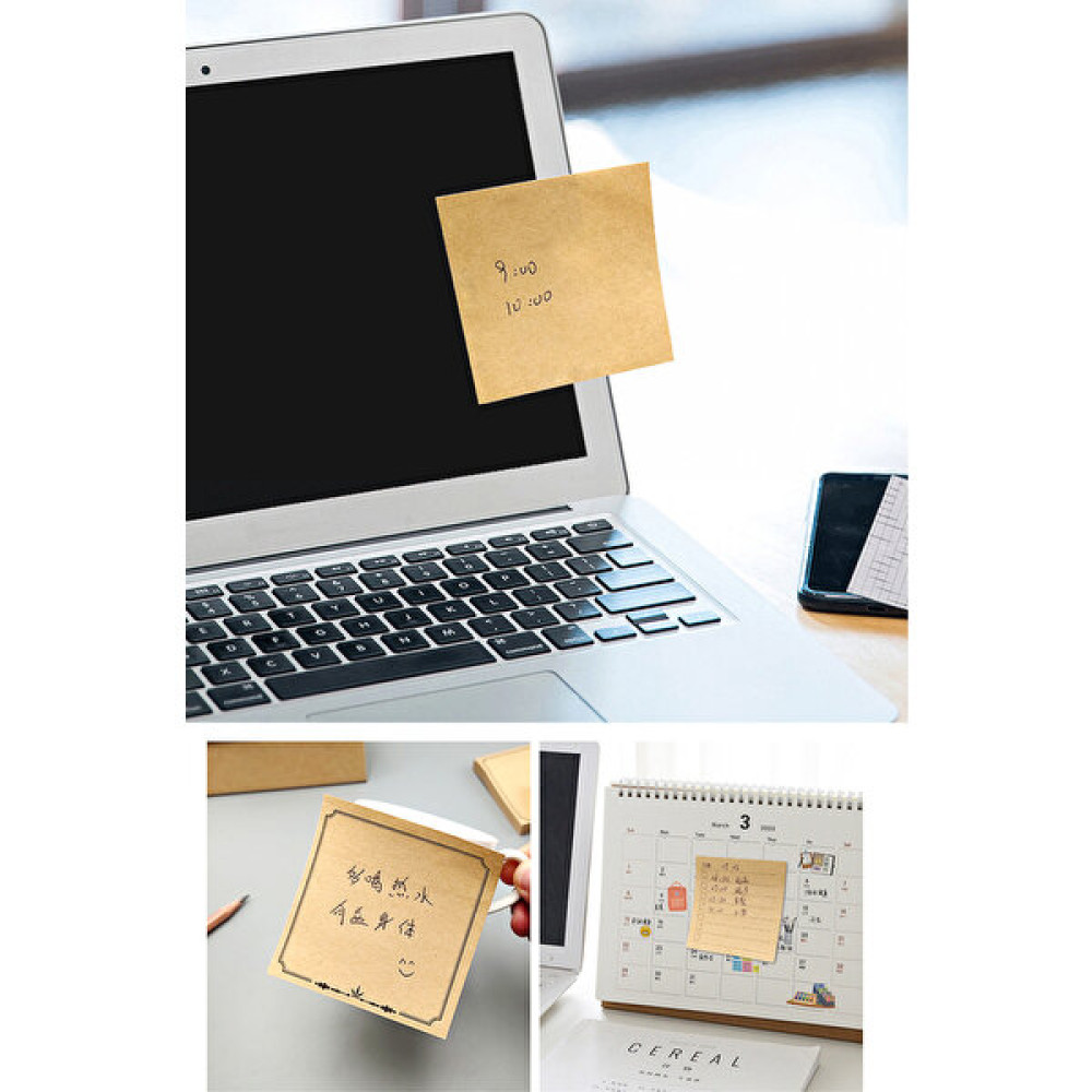Vox Art Kraft Post-It - 80 Yaprak - 7,5x7,5 cm - Post-it Kraft Kareli-çizgili-Çizgisiz - 7,5 cm Defter Fiyatı