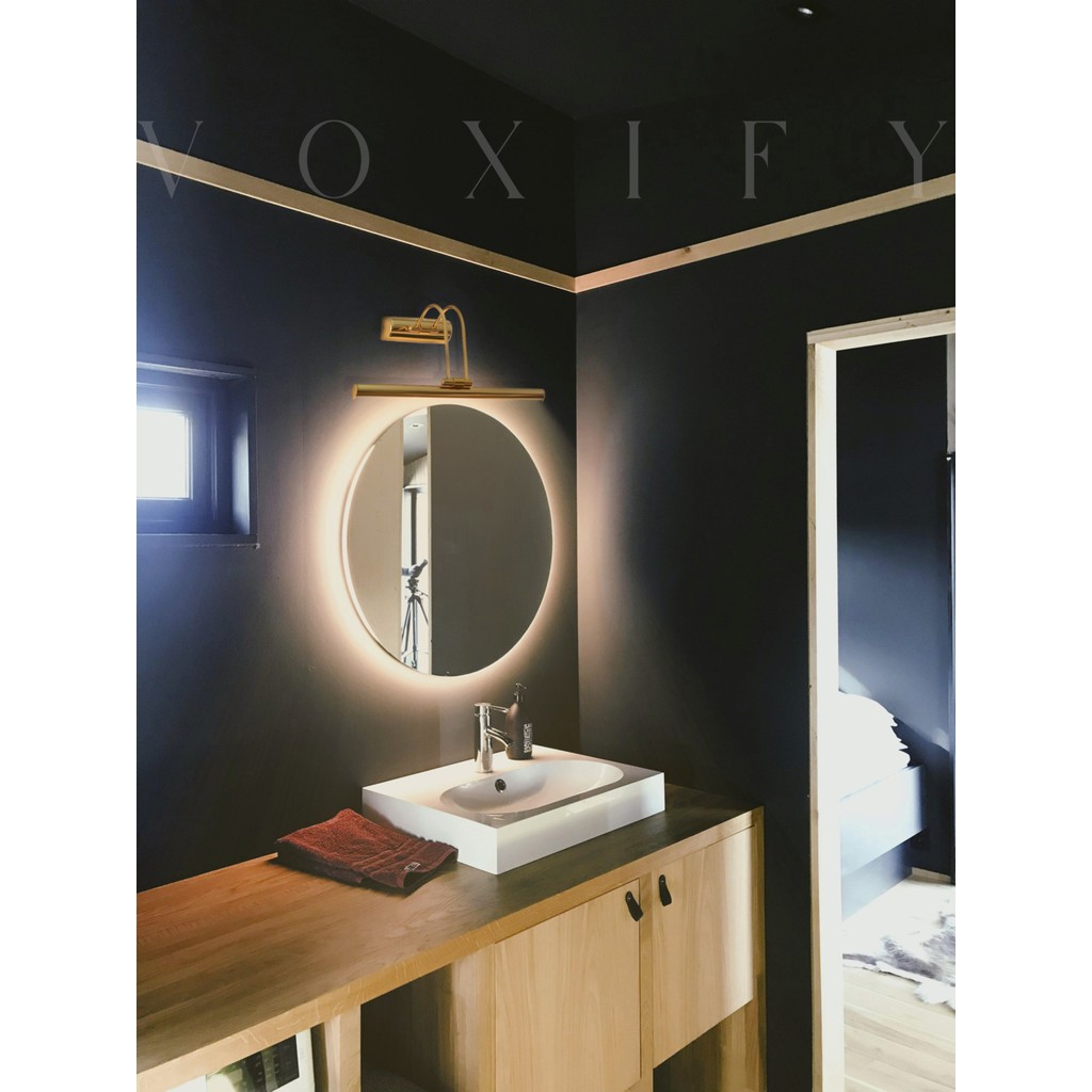 Voxify Gold Kaplama Gün Işığı (Sarı) Banyo Duvar Ayna Tablo Aydınlatması Flüt Aplik Kuğu Aplik Ledli Aplik - Altın Kanvas Tablo Fiyatı