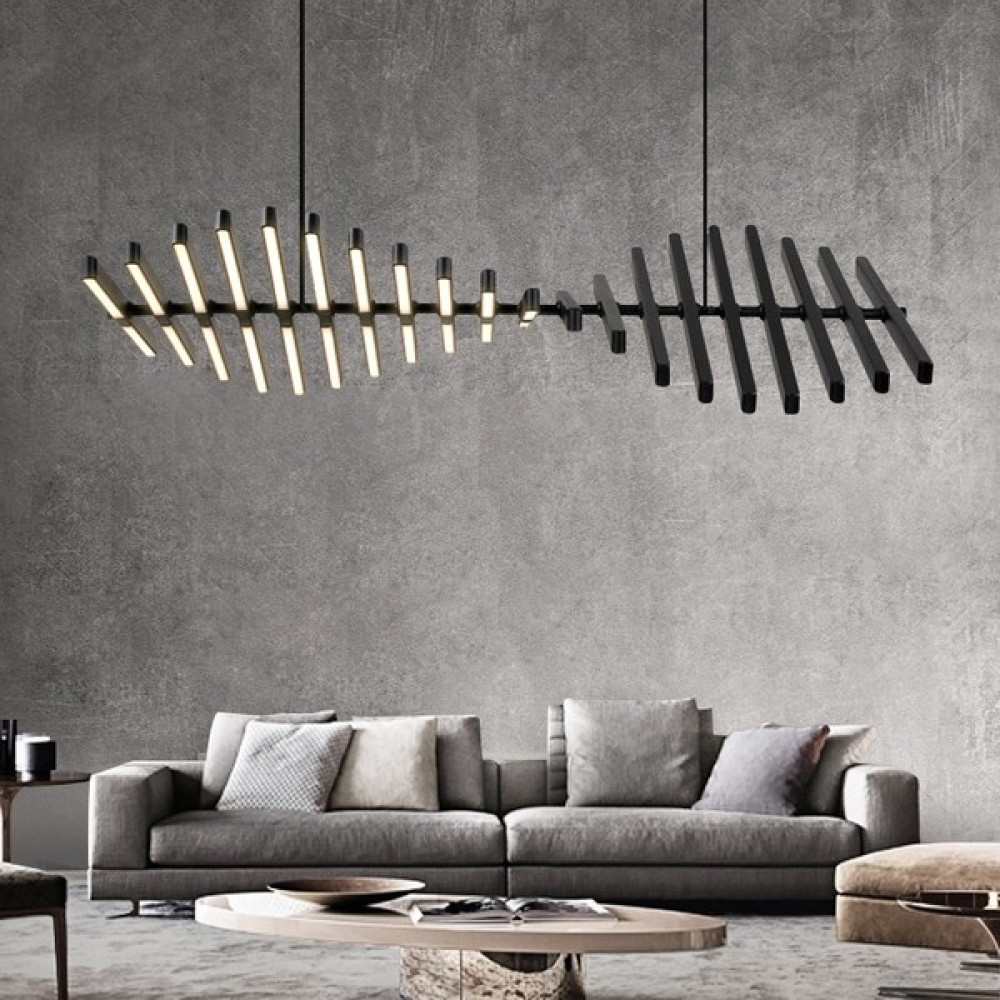 voxlamp lighting solutions Dna Özel Seri 200 cm LED Avize 100CM 28ADET Hareketli - Siyah - 1'li Avize Fiyatı