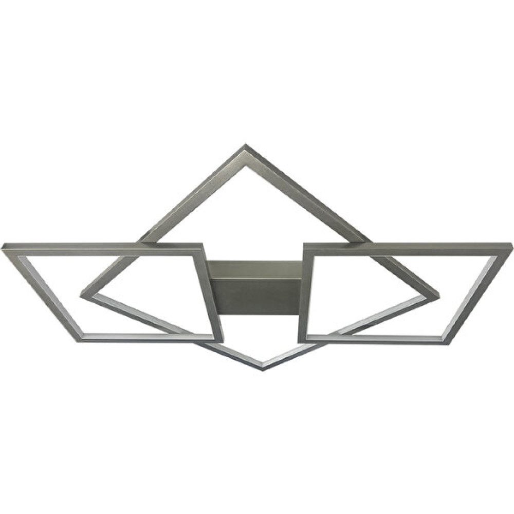 voxlamp lighting solutions Obluqe Tavan Tipi Ledli Plafonyer Avize 100X85CM - Krom - Gümüş - 3'lü Avize Fiyatı