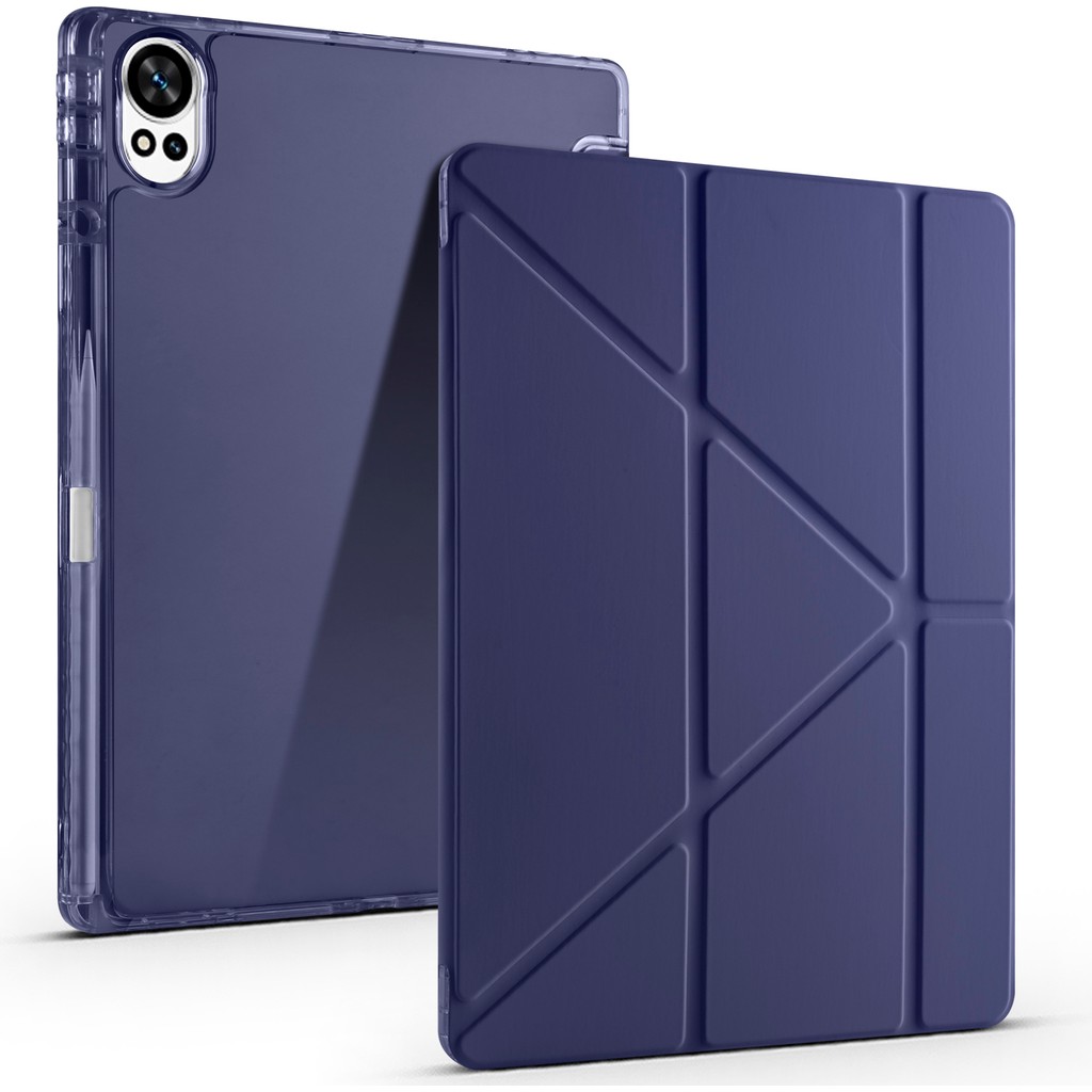 Voyo Huawei Matepad 12X Uyumlu Standlı Fold Kılıf Sağlam Kalem Bölmeli Kapak Vyfolding - Lacivert Tablet Kılıfı Fiyatı
