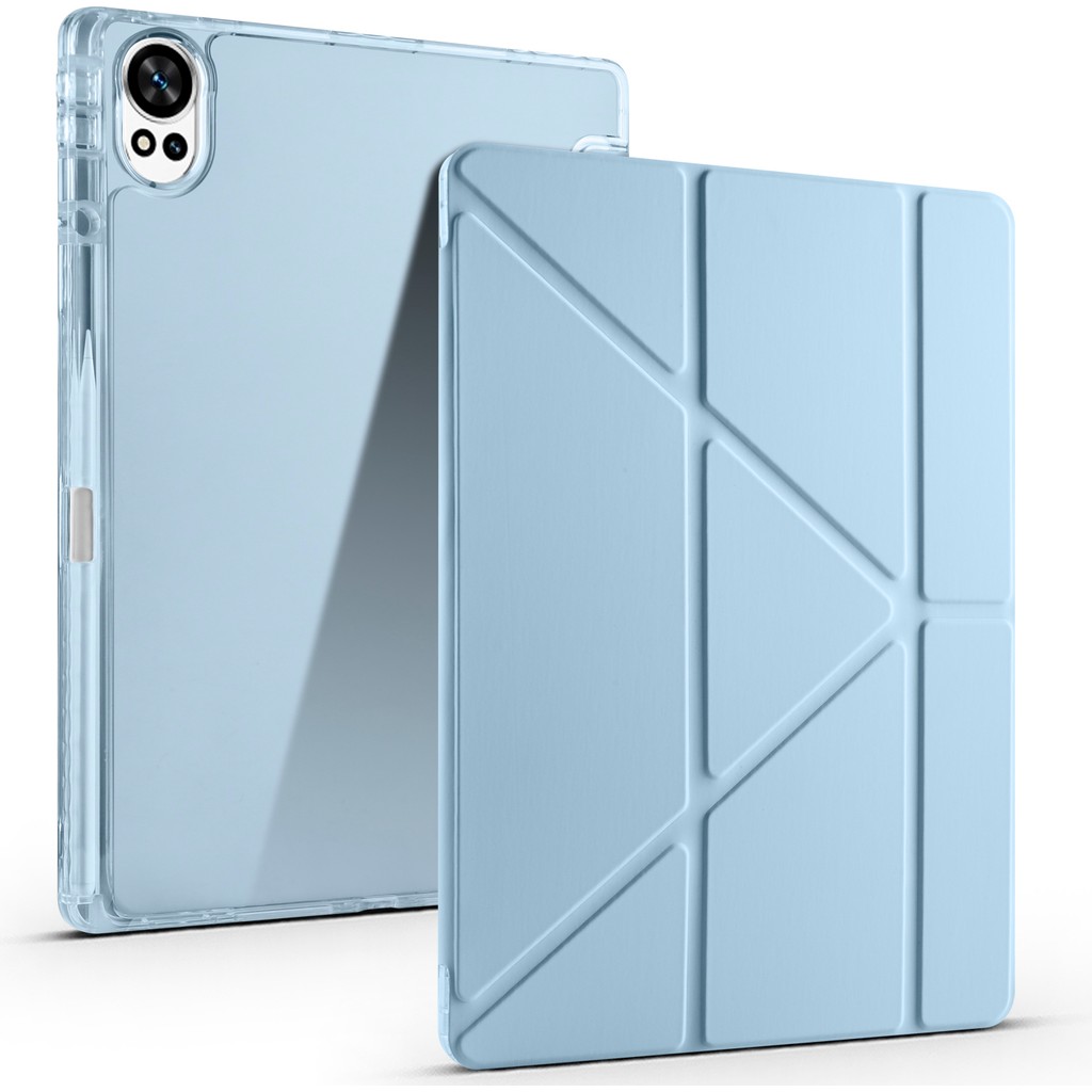 Voyo Huawei Matepad 12X Uyumlu Standlı Fold Kılıf Sağlam Kalem Bölmeli Kapak Vyfolding - Mavi Tablet Kılıfı Fiyatı