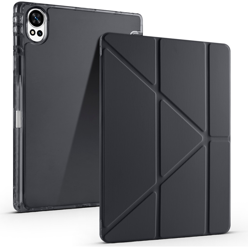 Voyo Huawei Matepad 12X Uyumlu Standlı Fold Kılıf Sağlam Kalem Bölmeli Kapak Vyfolding - Siyah Tablet Kılıfı Fiyatı