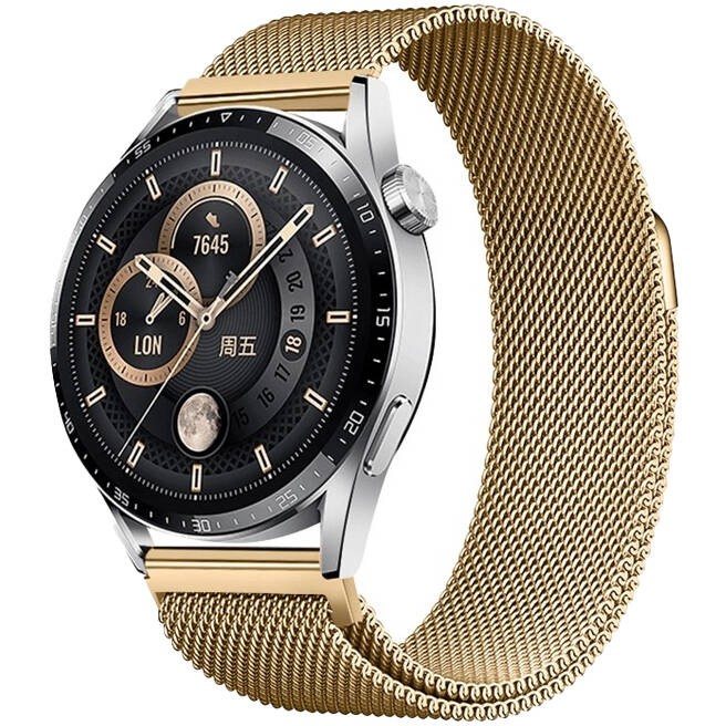 Voyo Huawei Watch Gt5 46MM Kordon Metal Hasır Örgü Kordon - Gold Akıllı Saat Aksesuarı Fiyatı