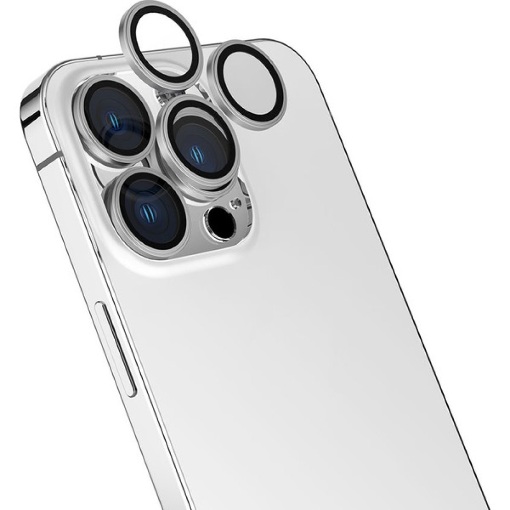 Voyo iPhone 15 Pro Max ve 15 Pro Kamera Lens Koruyucu Voyo-13 Yüksek Kalite - Gümüş Cep Telefonu Kılıfı Fiyatı