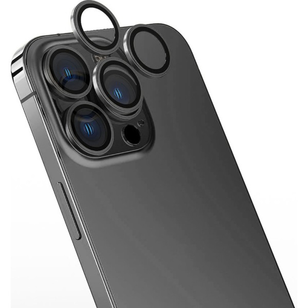 Voyo iPhone 15 Pro Max ve 15 Pro Kamera Lens Koruyucu Voyo-13 Yüksek Kalite - Koyu Gri Cep Telefonu Kılıfı Fiyatı