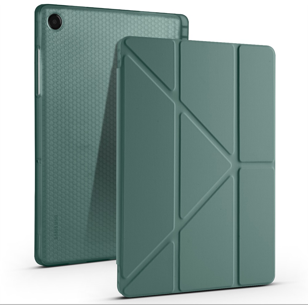 Voyo Samsung Galaxy A11 Plus Uyumlu Standlı Fold Kılıf Sağlam Kalem Bölmeli Kapak Vyfolding - Galaxy Tab A11 Plus - Koyu Yeşil Tablet Kılıfı Fiyatı