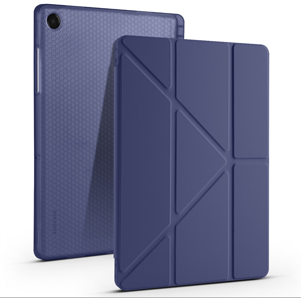 Voyo Samsung Galaxy A11 Plus Uyumlu Standlı Fold Kılıf Sağlam Kalem Bölmeli Kapak Vyfolding - Galaxy Tab A11 Plus - Lacivert Tablet Kılıfı Fiyatı