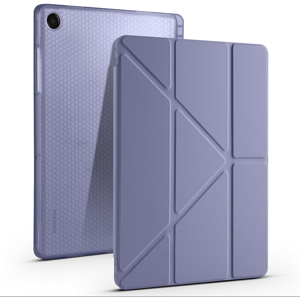 Voyo Samsung Galaxy A11 Plus Uyumlu Standlı Fold Kılıf Sağlam Kalem Bölmeli Kapak Vyfolding - Galaxy Tab A11 Plus - Mor Tablet Kılıfı Fiyatı