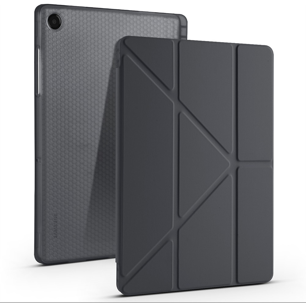 Voyo Samsung Galaxy A11 Plus Uyumlu Standlı Fold Kılıf Sağlam Kalem Bölmeli Kapak Vyfolding - Galaxy Tab A11 Plus - Siyah Tablet Kılıfı Fiyatı