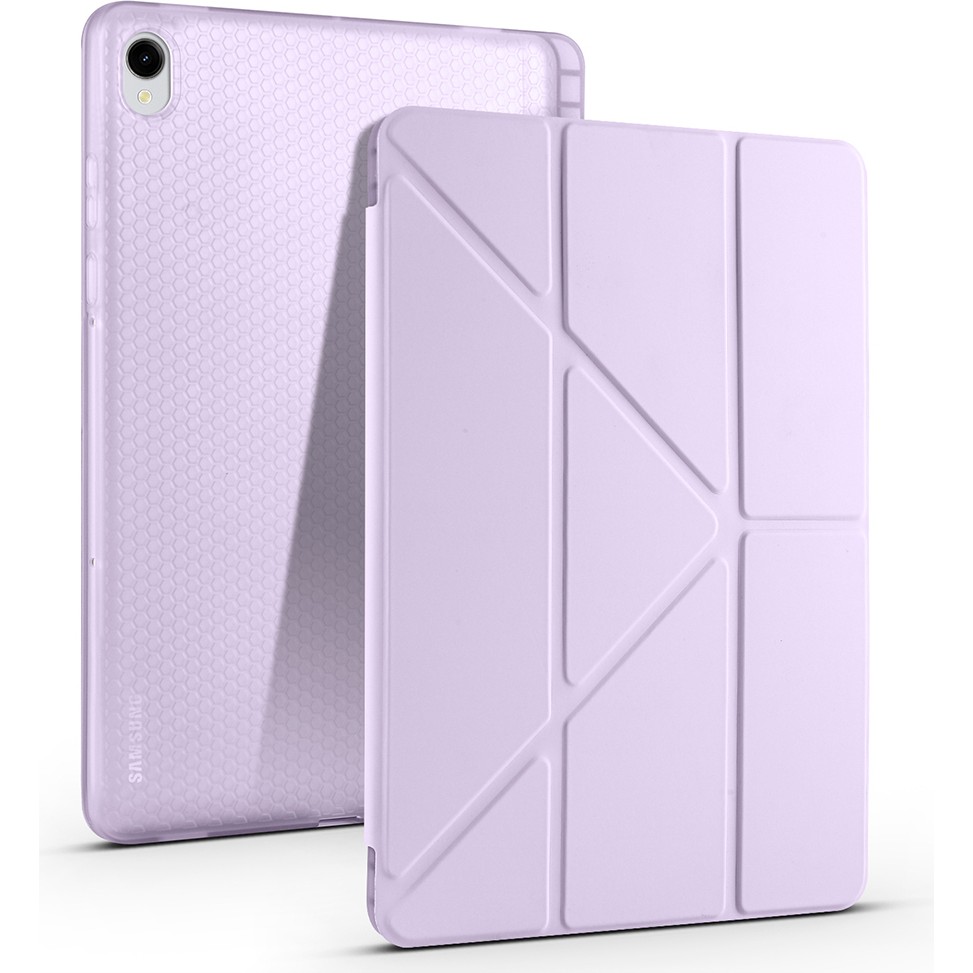 Voyo Samsung Galaxy S11 Uyumlu Standlı Fold Kılıf Sağlam Kalem Bölmeli Kapak Vyfolding - Galaxy Tab S11 - Lila Tablet Kılıfı Fiyatı