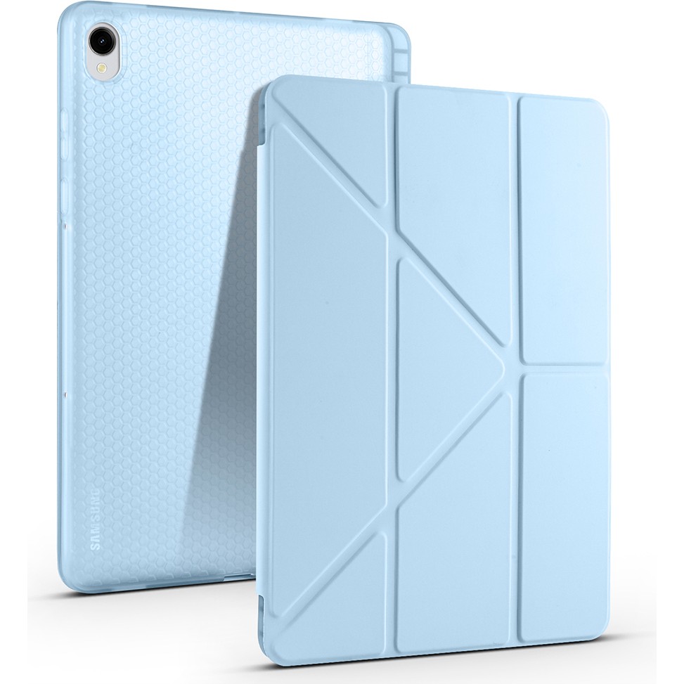 Voyo Samsung Galaxy S11 Uyumlu Standlı Fold Kılıf Sağlam Kalem Bölmeli Kapak Vyfolding - Galaxy Tab S11 - Mavi Tablet Kılıfı Fiyatı