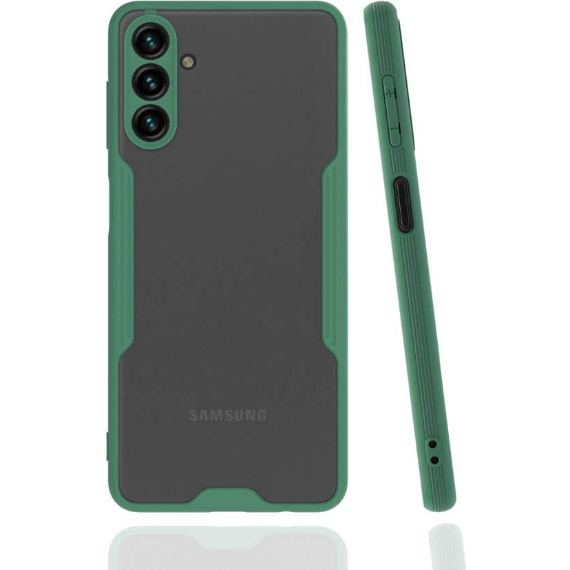 Voyo Samsung Samsung Galaxy A13 Kılıf Silikon ve Renkli Koruyucu Kapak - Koyu Yeşil Cep Telefonu Kılıfı Fiyatı