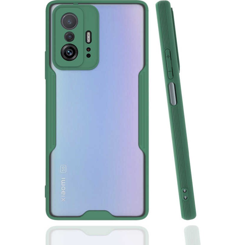 Voyo Xiaomi Mi 11T 5g Kılıf Silikon ve Renkli Koruyucu Kapak - Koyu Yeşil Cep Telefonu Kılıfı Fiyatı