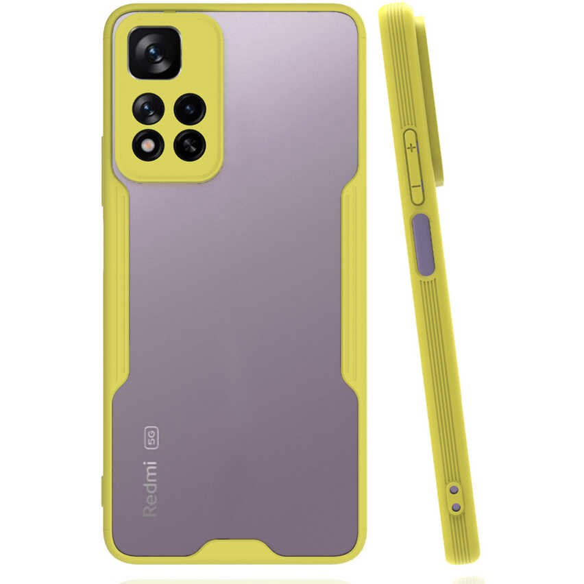 Voyo Xiaomi Redmi Note 11 Pro Kılıf Silikon ve Renkli Koruyucu Kapak - Sarı Cep Telefonu Kılıfı Fiyatı