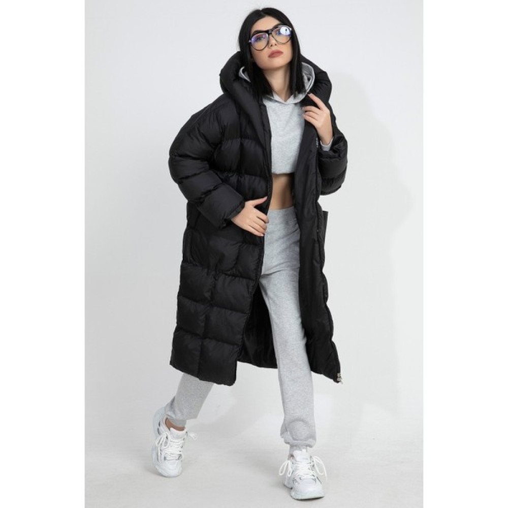 VprModa Kapüşonlu Uzun Oversize Şişme Kadın Mont Bayan Mont Fiyatı