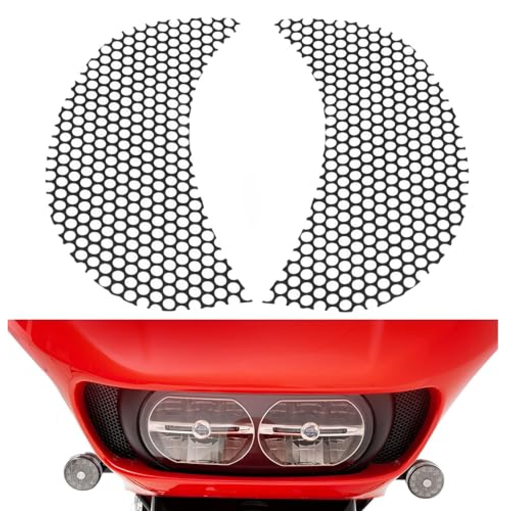 VPZMT Fairing Mesh Grill Side Vent Screen Fits for 2015-2023 Harley Davidson Road Glide Custom FLTRX Special FLTRXS Glide Ultra FLTRU FLTRUSE (Black)