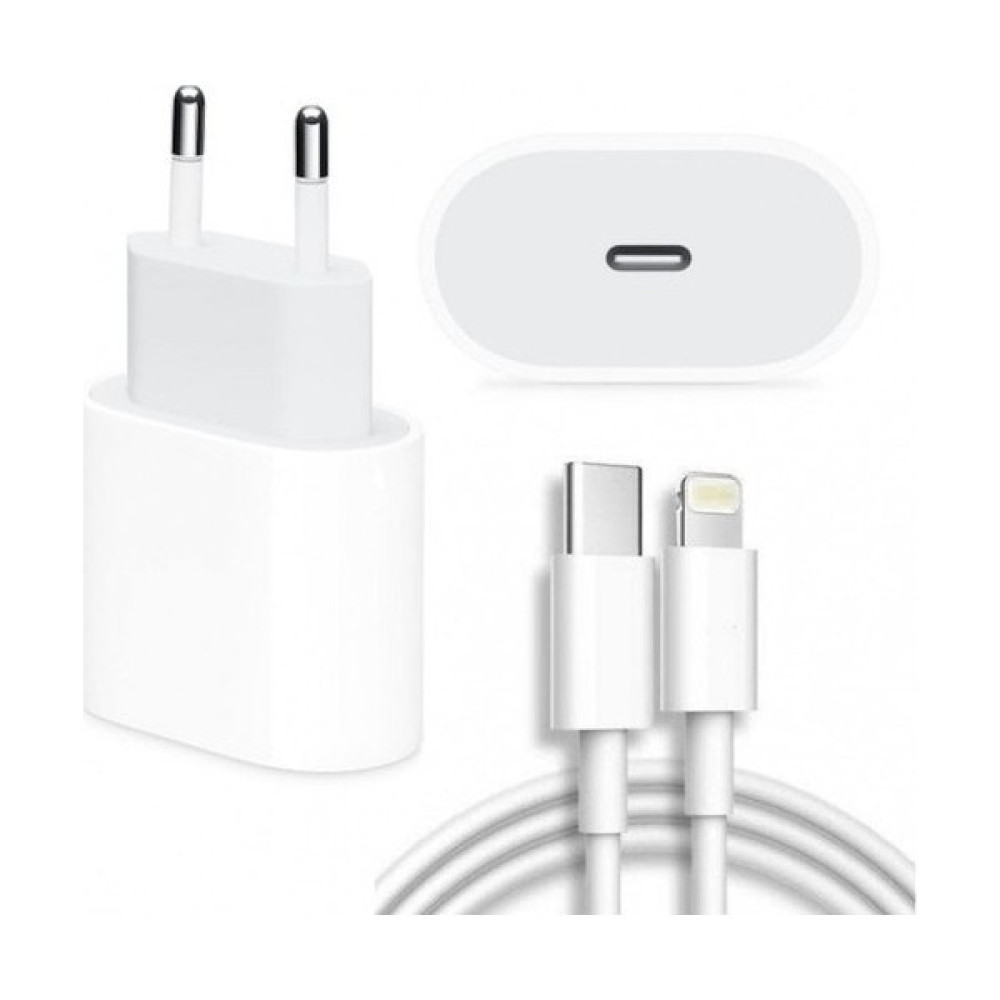 Vr Apple iPhone Uyumlu 20W Usb-C Güç Adaptörü + Usb-C Lightning Şarj Kablosu Seti - Beyaz Diğer Fiyatı