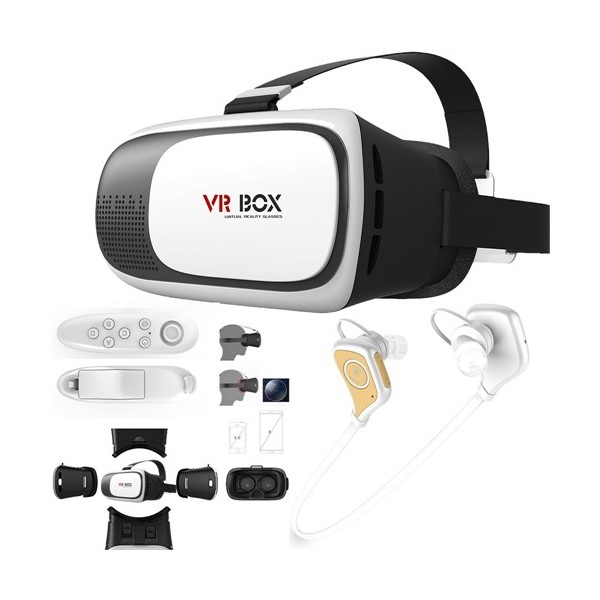 Vr Box Sanal Gerçeklik Gözlüğü Bluetooth Kulaklık Ve Kumanda 6İnc - Beyaz TV Aksesuarları Fiyatı