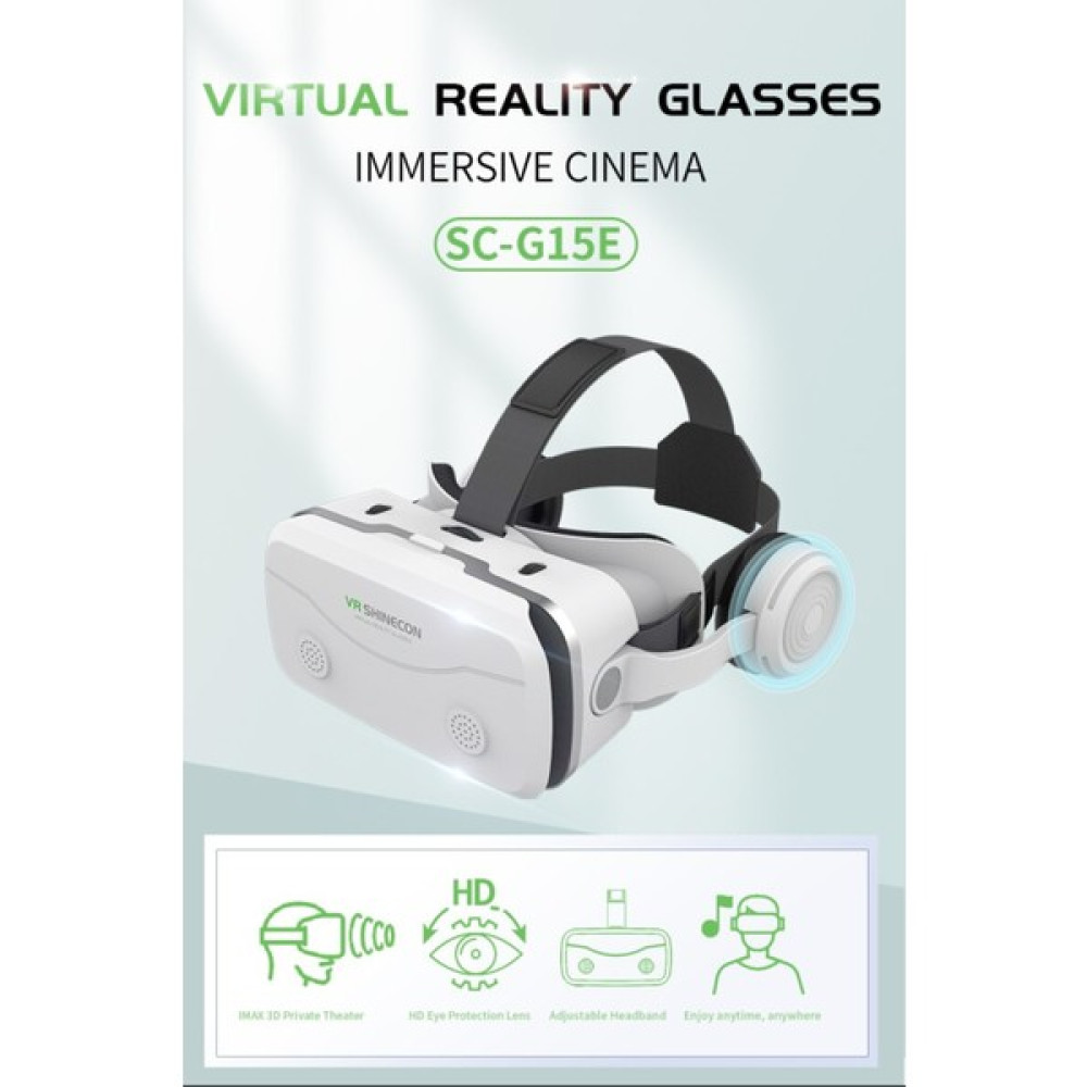 VR SHINECON G15E Vr Gözlük Kulaklık ile 3D Sanal Gerçeklik Gözlükleri 4.5-7.0 Inç Cep Telefonu Için Uyumlu Sanal Gerçeklik Gözlüğü Fiyatı