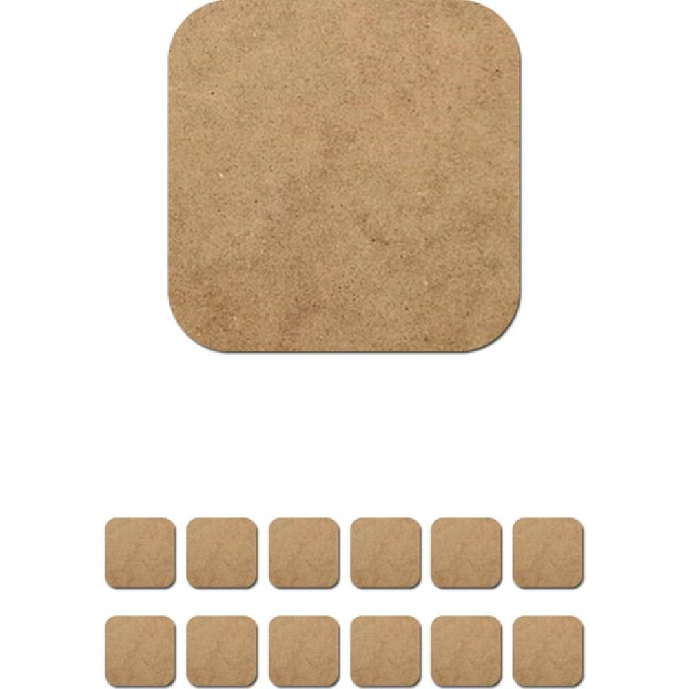 Vrdepo 12+12 Ahşap Ham Mdf Kare Supla ve Kare Bardak Atlığı 2,7 Mm. 33 x 33 cm. - 33 x 33 cm - Açık Kahverengi Amerikan Servis Fiyatı