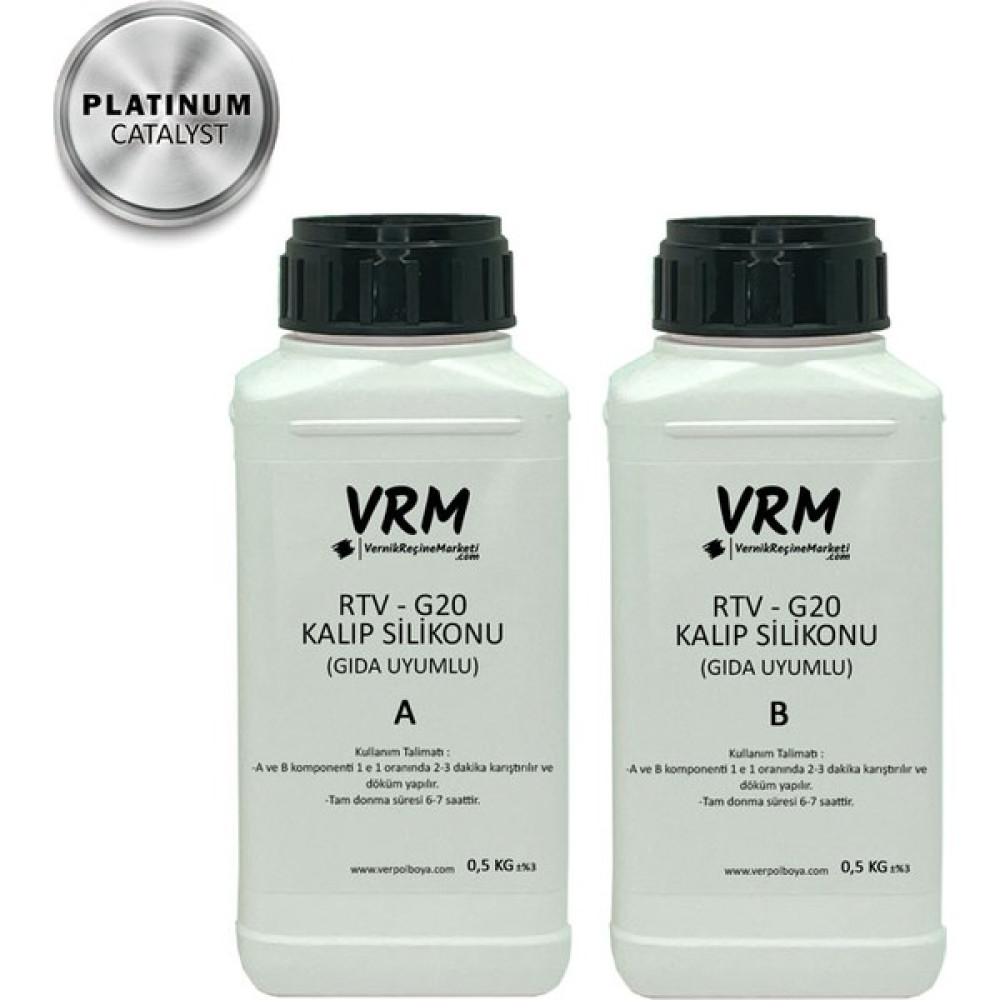 Vrm Vernikrecinemarketi Platin Katalizörlü Kalıp Silikonu 1 Kg (Gıdaya Uyumlu) 1 KG Boya Malzemeleri Fiyatı
