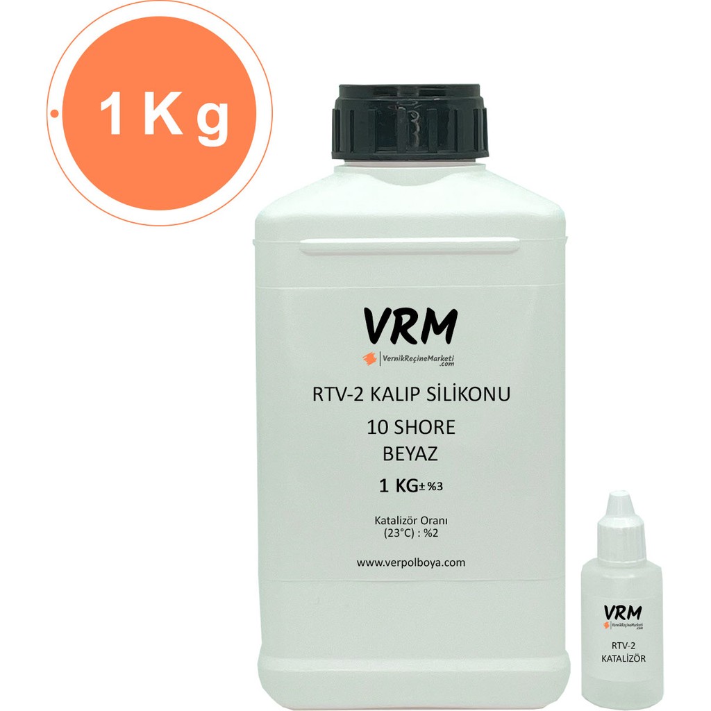 VRM Vernikrecinemarketi Rtv-2 Beyaz Kalıp Silikonu (10 Shore) 1 kg - 1 Adet - 010 - Beyaz Diğer Fiyatı