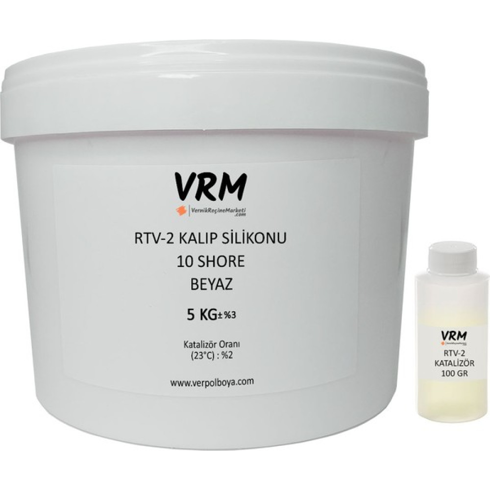 VRM Vernikrecinemarketi Rtv-2 Beyaz Kalıp Silikonu (10 Shore) 5 kg - 100 - Beyaz Boya Malzemeleri Fiyatı