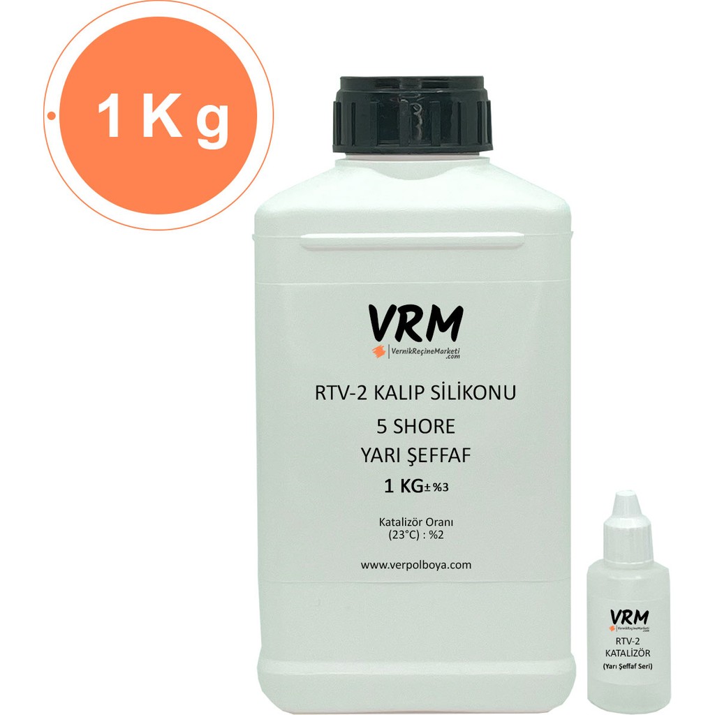 VRM Vernikrecinemarketi Rtv-2 Yarı Şeffaf - Ekstra Yumuşak Kalıp Silikonu - 1 kg Diğer Fiyatı