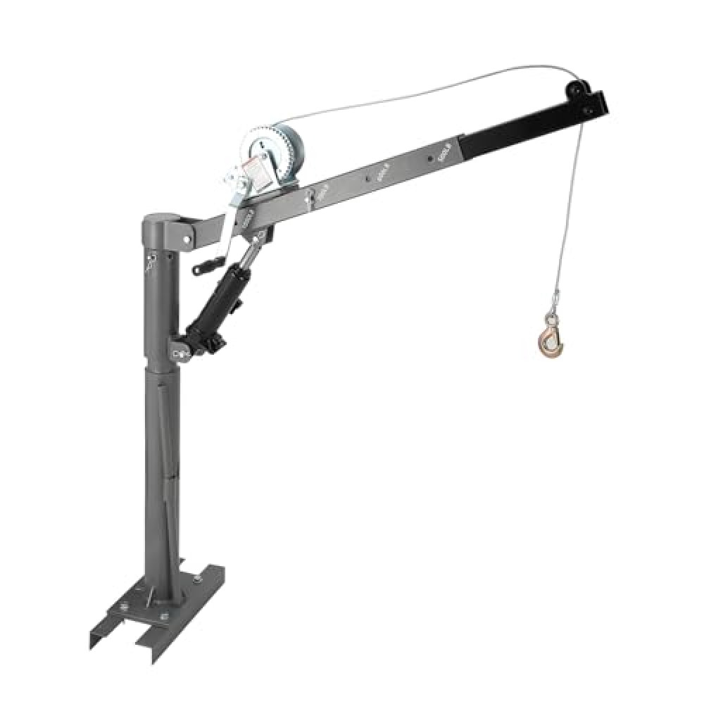 VroomSteel Truck Crane Hoist with 1000 lbs Capacity, Hydraulic Truck Crane with Four Capacity for 500 lbs/600 lbs/800 lbs/1000 lbs for Lifting Goods in Truck (Non-Electric)