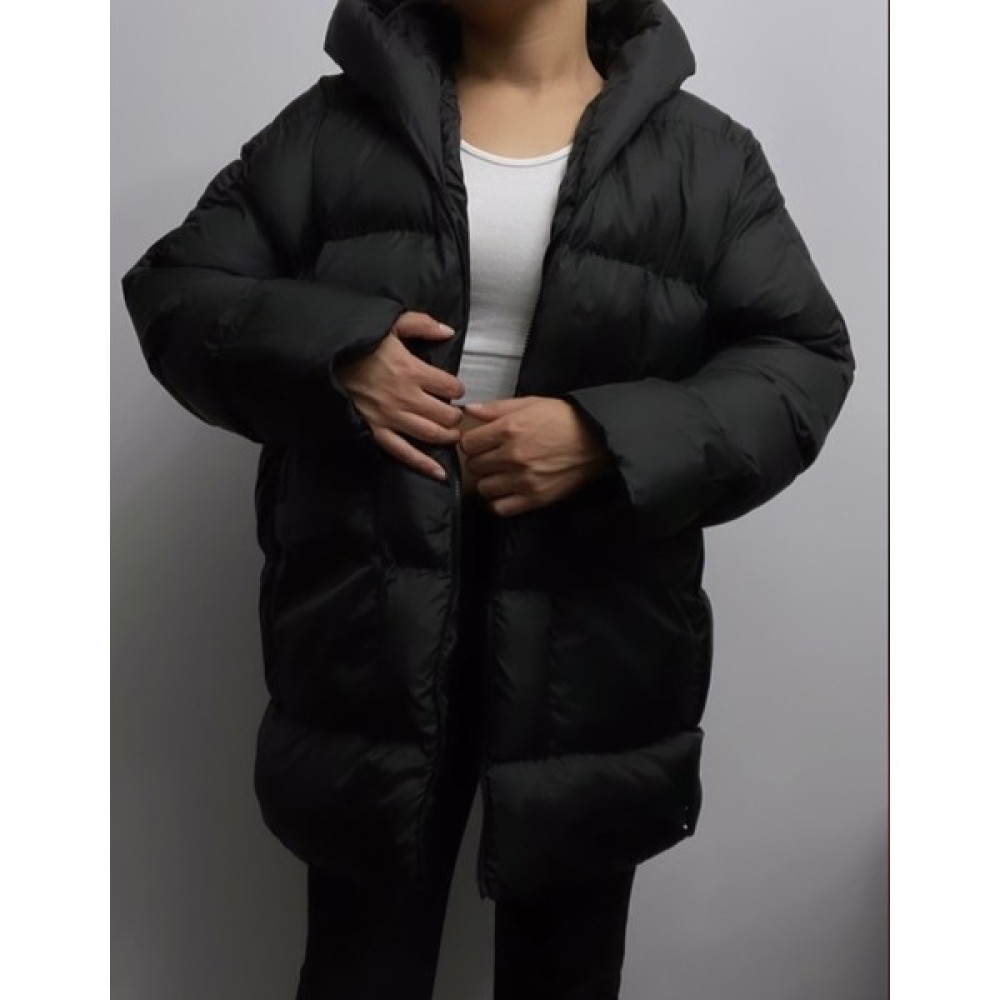 VS Diana Uzun Şişme Mont Oversize Yarasa Kol Kapüşonlu Kaliteli Bayan Mont Fiyatı