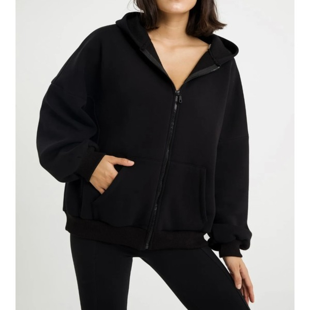 Vsdiana Fermuarlı Sweatshirt 3 Iplik Şardonlu Bayan Sweatshirt Fiyatı