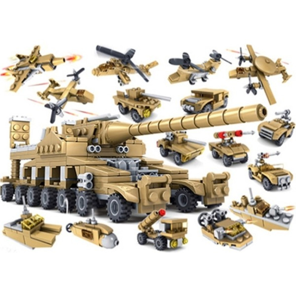 VShop Kazı Askeri Süper Tank Yapı Taşı 16 In 1 Takım Ordu Tuğla Modeli (Yurt Dışından) Legolar ( Yapım Oyuncakları ) Fiyatı