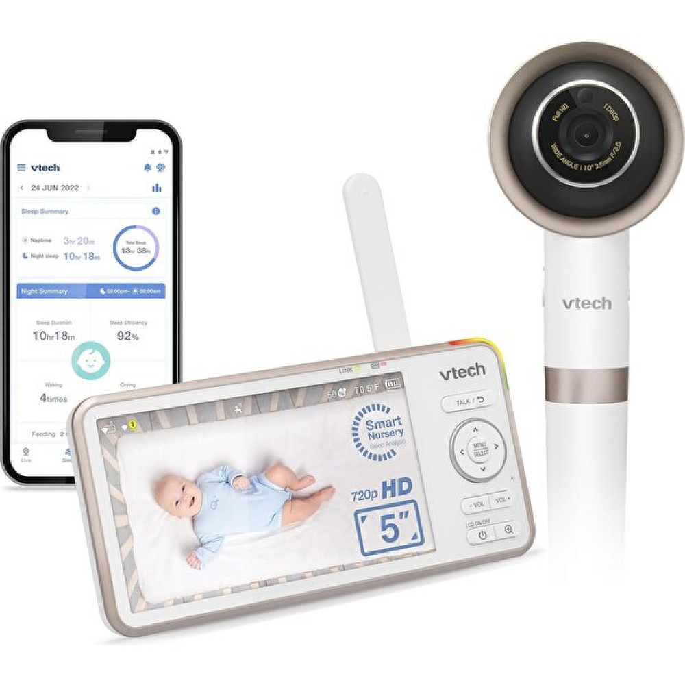 Vtech V-Care 1080P Fhd Beşik Üstü Wifi Akıllı Bebek Monitörü - Beyaz Bebek Kamerası Fiyatı