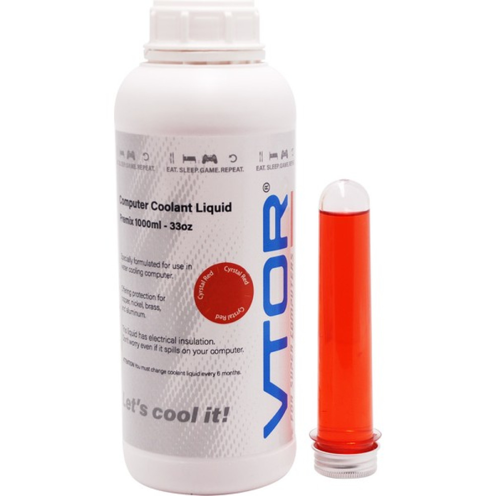 Vtor Bilgisayar Soğutma Sıvısı - Kristal Kırmızı - 1000ML - 1 Soğutucular Fiyatı