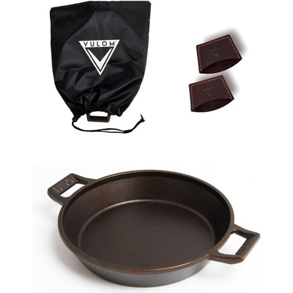 VULOM Core Seasoned Demir Döküm Tava 26cm Çift Kulp SET Tavalar Fiyatı