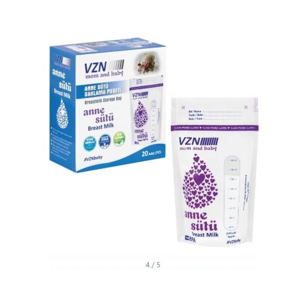 Vzn Süt Saklama Poşeti 20LI Hamilelik ve Emzirme Fiyatı
