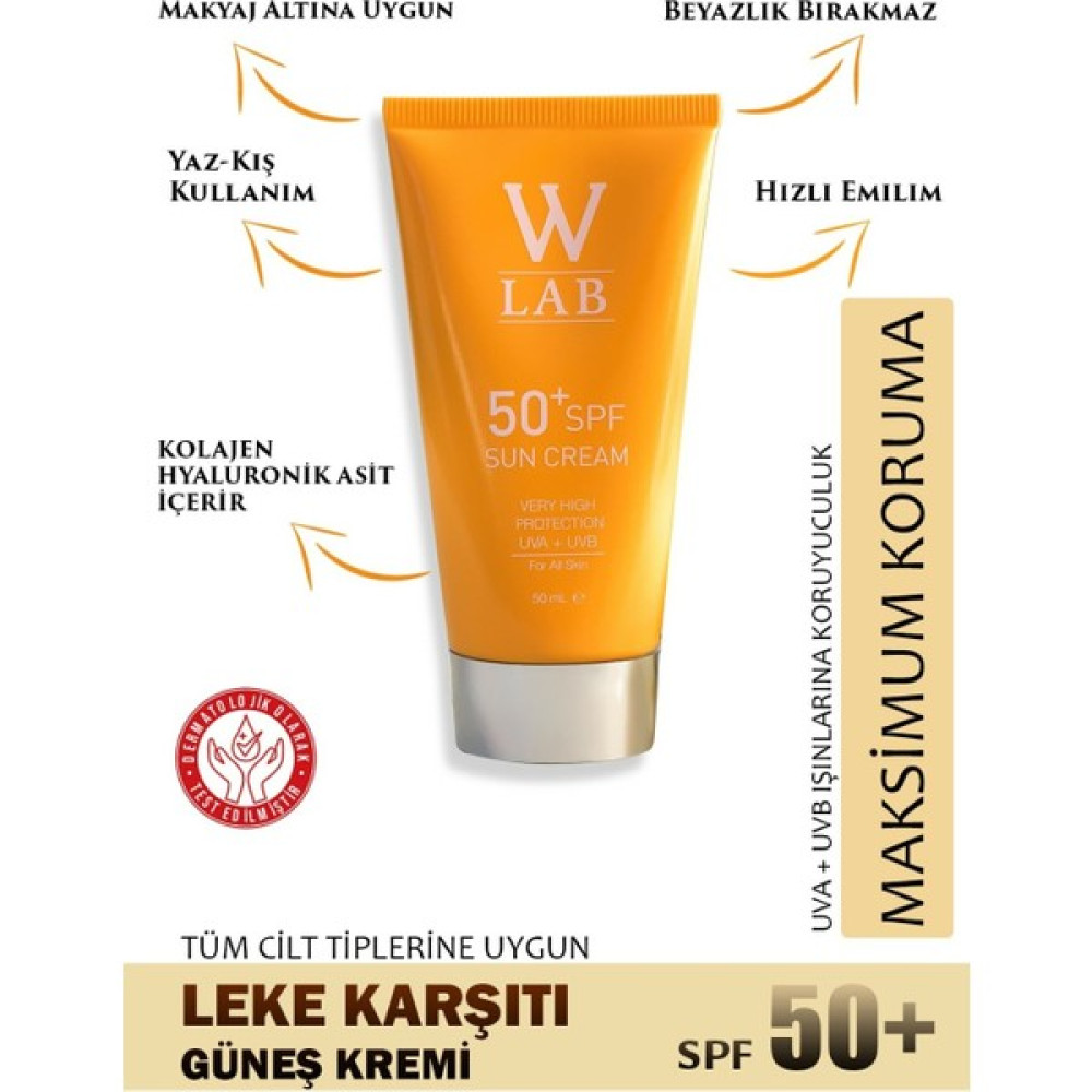 W-Lab Güneş Kremi 50+Spf Güneş Kremleri ve Losyonları Fiyatı
