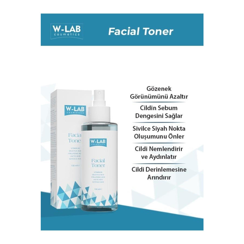 W-Lab Kozmetik Facial Toner 150 ML Cilt ve Yüz Bakımı Fiyatı