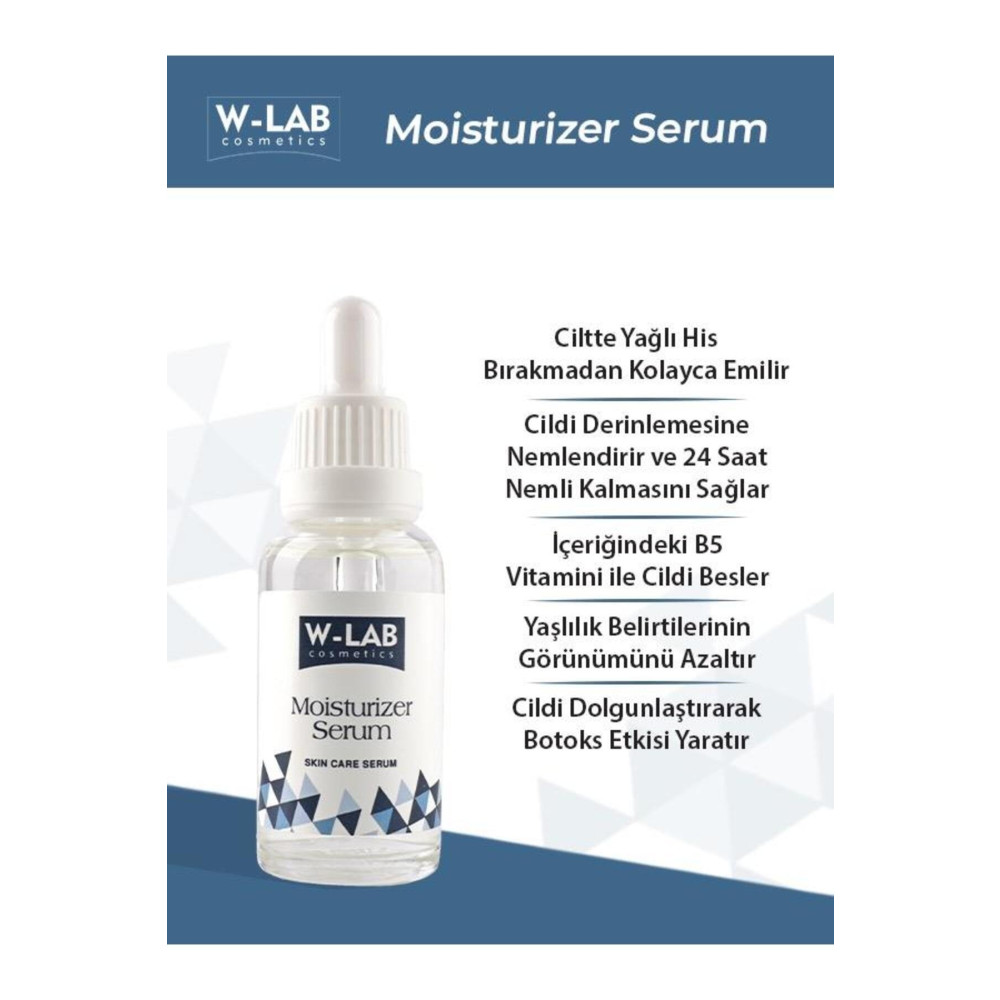 W-Lab Kozmetik Moisturizer Serum 30 ML Cilt ve Yüz Bakımı Fiyatı