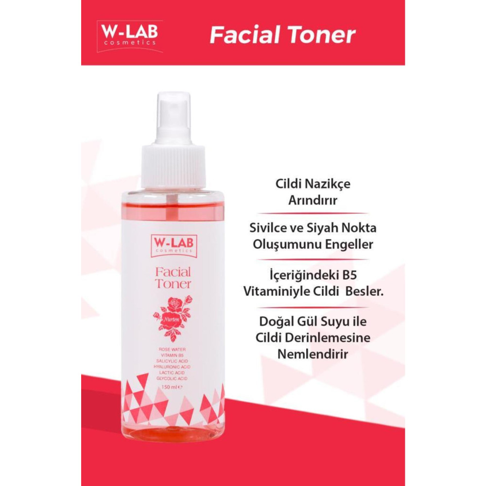 W-Lab Kozmetik Nurten Facial Toner 150 ML Cilt ve Yüz Bakımı Fiyatı