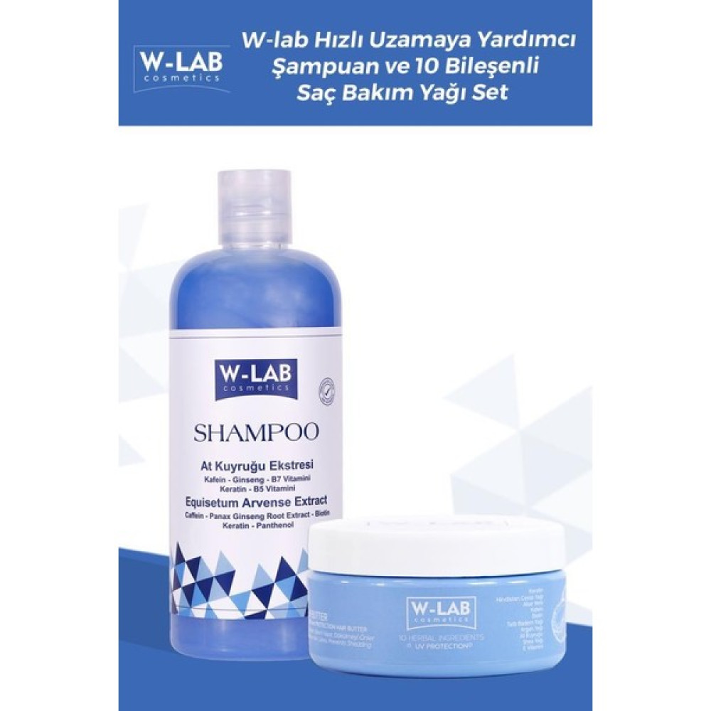 W-Lab Kozmetik Şampuan Ve Saç Bakım Yağı Set Şampuan ve Saç Kremi Fiyatı