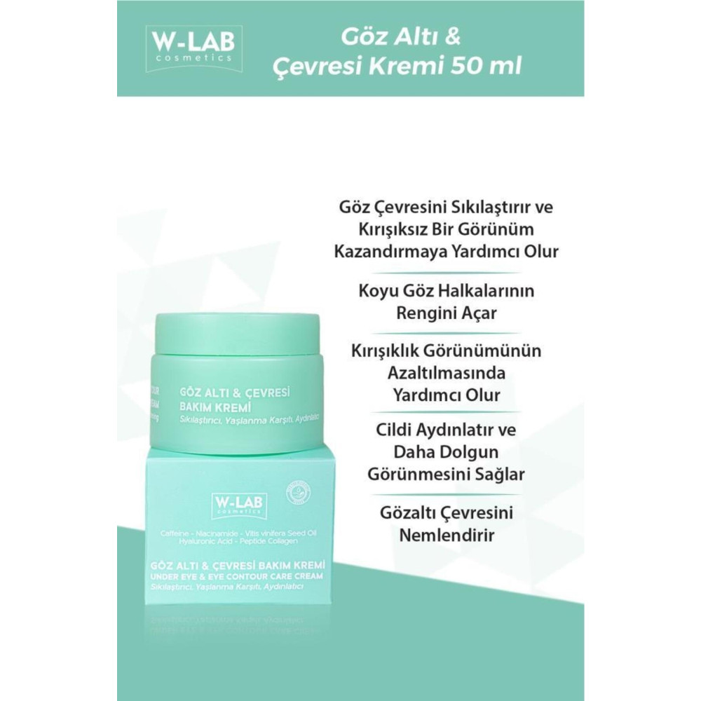 W-Lab Kozmetik W Lab Göz Altı ve Çevresi Bakım Kremi 50 ML Göz Kremi Fiyatı